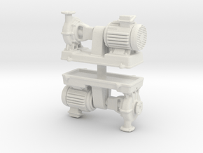 Motor Pump (x2) 1/87 in White Natural Versatile Plastic
