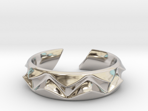 Shark teeth ring [sizable ring] in Platinum