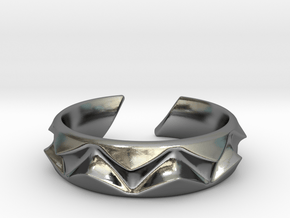 Shark teeth ring [sizable ring] in Polished Silver