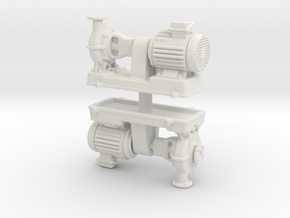 Motor Pump (x2) 1/76 in White Natural Versatile Plastic