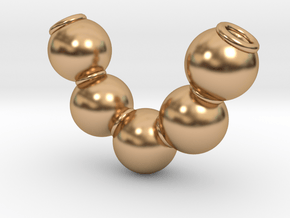Fives balls [pendant] in Polished Bronze