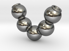 Fives balls [pendant] in Polished Silver