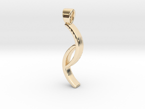 Double creshent moon [pendant] in 14k Gold Plated Brass