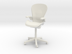 Miniature 1:12 Aeron Chair in White Natural Versatile Plastic