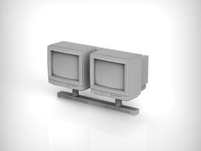 90's TV. 1:24 Scale in White Natural Versatile Plastic