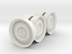1/16 Spare Wheel Rims 600x16 5 units in White Natural Versatile Plastic