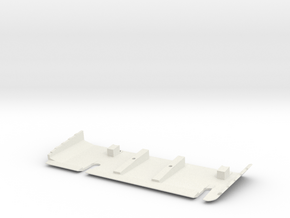 SCX10 III Flat Bottom Skid Plate Right in White Natural Versatile Plastic
