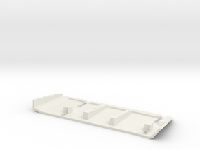 SCX10 III Flat Bottom Skid Plate Left in White Natural Versatile Plastic