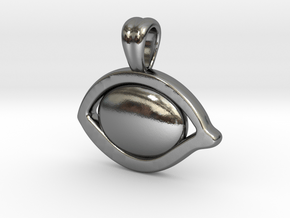 Eye [pendant] in Polished Silver