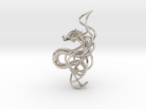 Large Dragon Pendant in Platinum