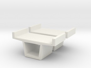 Concrete Viaduct (x2) 1/220 in White Natural Versatile Plastic