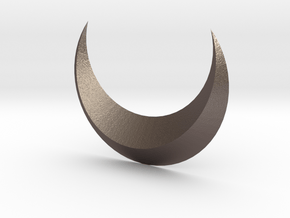 Moon in Polished Bronzed Silver Steel