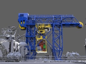 Handling Tower for Moon Pool seabex one in White Natural Versatile Plastic: 1:75