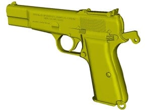 1/12 scale FN Browning Hi Power Mk I pistol B x 1 in Clear Ultra Fine Detail Plastic