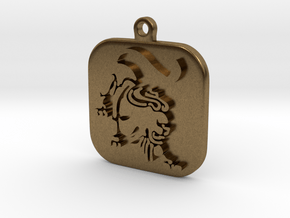 Keychain zodiac Lion (single color) in Natural Bronze