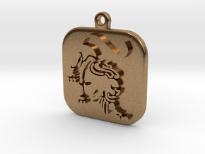 Keychain zodiac Lion (single color) in Natural Brass