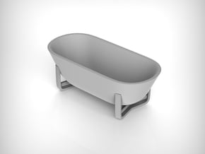 Moderm Bathtube 01. 1:48 Scale  x2 Units in Tan Fine Detail Plastic