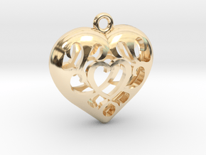 Adventurer's Heart in 14k Gold Plated Brass