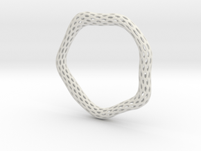 Irregular Bracelet (Size XL) in White Natural Versatile Plastic