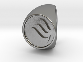 Custom Signet Ring 28 in Natural Silver