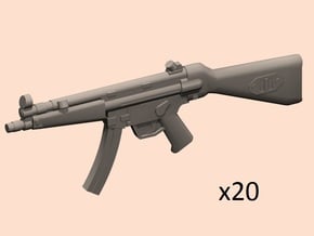 1/30 scale MP5A4 in Tan Fine Detail Plastic