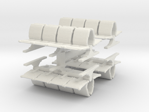 8 Waiting Room Seats (x4) 1/120 in White Natural Versatile Plastic