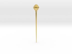 Facetted Biconical Pin from Skirpenbeck in Polished Brass