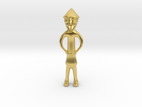 Inch Tall Odin Statuette in Polished Brass