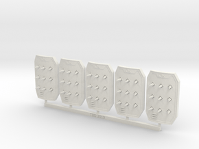 Spiked Breacher Shield X5 in White Natural Versatile Plastic
