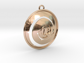 Rosy Shield Pendant in 14k Rose Gold Plated Brass