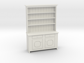 1:48 Irish Hutch Cabinet in White Natural Versatile Plastic