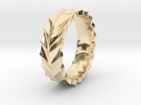 Ridge Ring in 14k Gold Plated Brass: 5 / 49