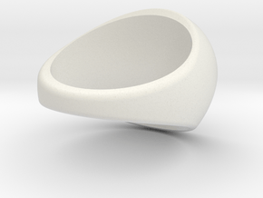 Custom Signet Ring 97 in White Natural Versatile Plastic