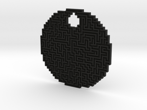 32-40-2 circle maze in Black Premium Versatile Plastic