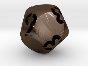 Hollow d9 in Polished Bronze Steel