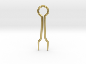 Flat Basic Hairpin in Natural Brass