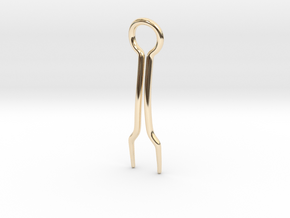Two Curve Hairpin in 14k Gold Plated Brass