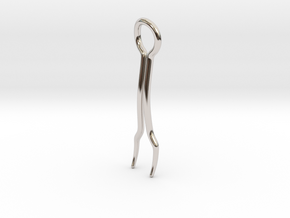 Three Curve Hairpin in Rhodium Plated Brass