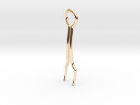 Three Curve Hairpin in 14k Gold Plated Brass
