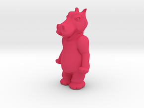 happy hippo in Pink Processed Versatile Plastic