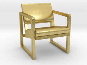 1:48 Bauhaus Easy Chair in Natural Brass