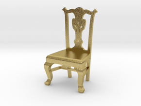 1:48 Chippendale Chair in Natural Brass