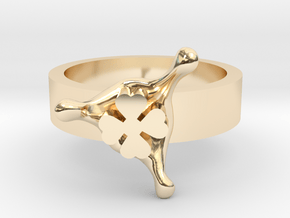 LuckySplash ring size 8 U.S. in 14K Yellow Gold