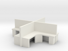 2x2 Office Cubicle 1/48 in White Natural Versatile Plastic
