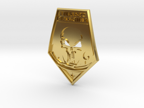 XCOM Badge: BELLATOR IN MACHINA in Polished Brass