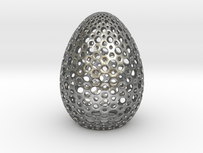 Egg Round1 in Natural Silver