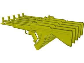 1/12 scale German Korobov TKB-408 rifles x 5 in Clear Ultra Fine Detail Plastic