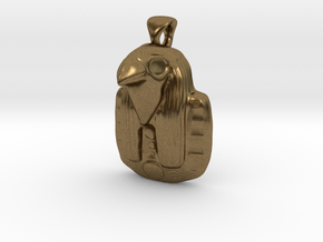 Egyptian God Ra Pendant in Natural Bronze