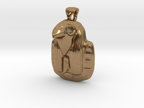 Egyptian God Ra Pendant in Natural Brass