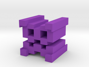 Geometry Dash XStep Icon in Purple Processed Versatile Plastic
